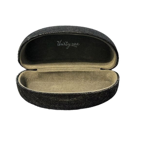 Thirty-One Hard Case Eye Glass & Sunglass Canvas Dark Wash Denim - Picture 3 of 3